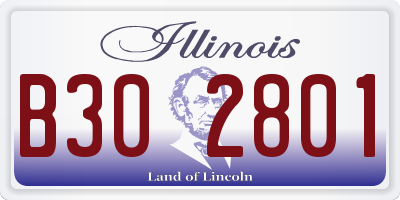 IL license plate B302801