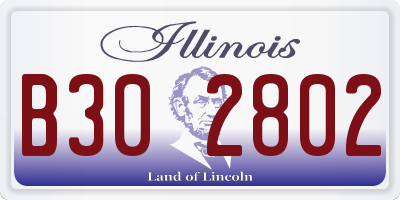 IL license plate B302802