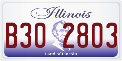 IL license plate B302803