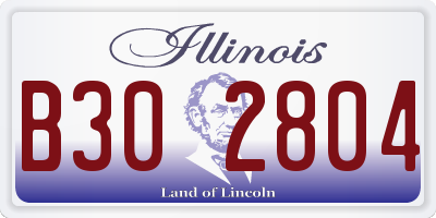 IL license plate B302804