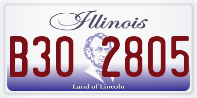 IL license plate B302805