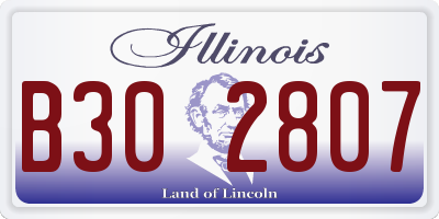 IL license plate B302807