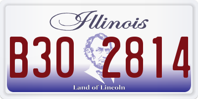 IL license plate B302814