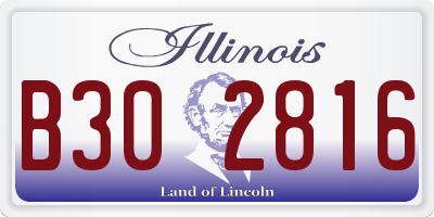 IL license plate B302816