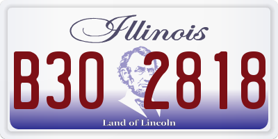 IL license plate B302818