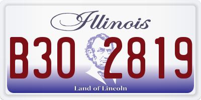 IL license plate B302819