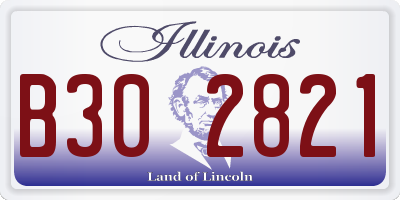 IL license plate B302821