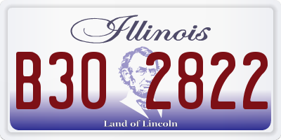 IL license plate B302822