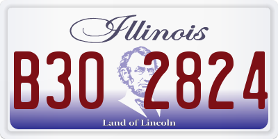 IL license plate B302824