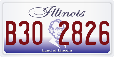 IL license plate B302826