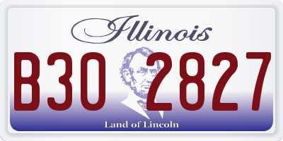 IL license plate B302827