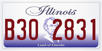 IL license plate B302831