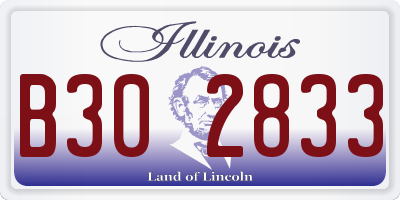 IL license plate B302833