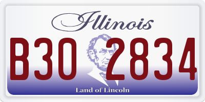 IL license plate B302834