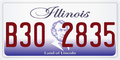 IL license plate B302835