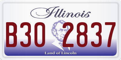 IL license plate B302837