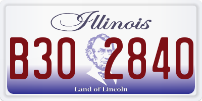 IL license plate B302840