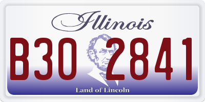 IL license plate B302841