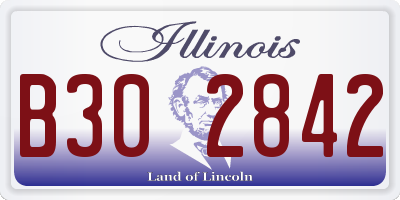 IL license plate B302842