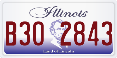 IL license plate B302843