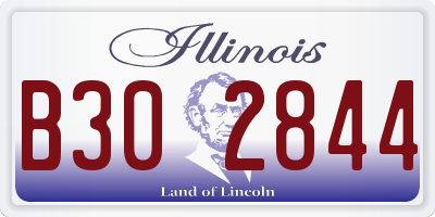 IL license plate B302844