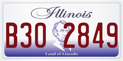 IL license plate B302849