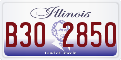 IL license plate B302850