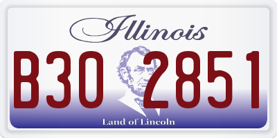 IL license plate B302851