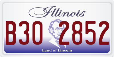 IL license plate B302852