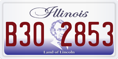 IL license plate B302853