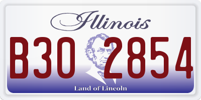 IL license plate B302854
