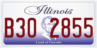 IL license plate B302855