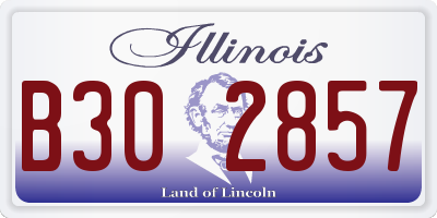 IL license plate B302857