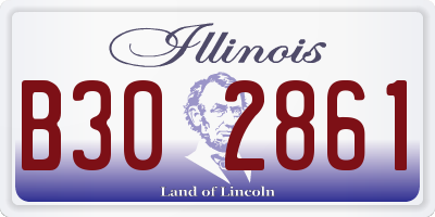 IL license plate B302861