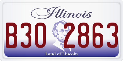 IL license plate B302863