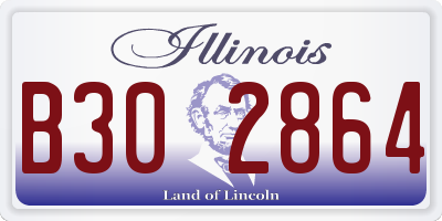 IL license plate B302864