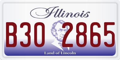 IL license plate B302865