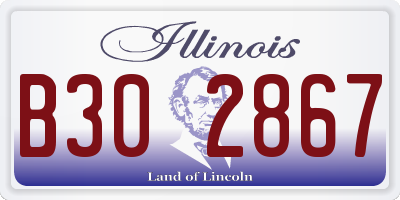 IL license plate B302867