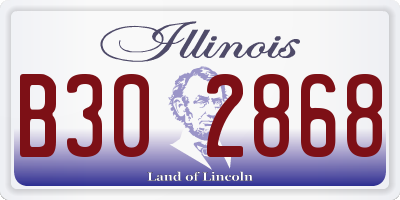 IL license plate B302868