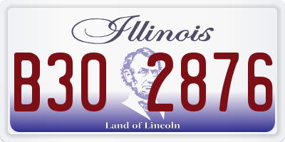 IL license plate B302876