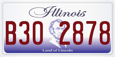 IL license plate B302878
