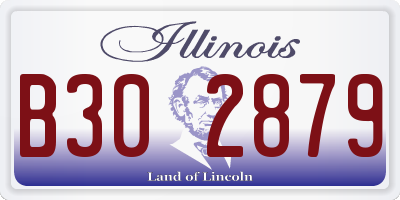 IL license plate B302879