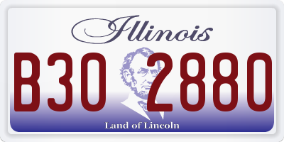 IL license plate B302880
