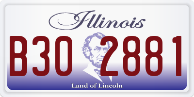 IL license plate B302881