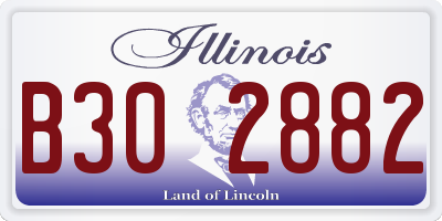 IL license plate B302882