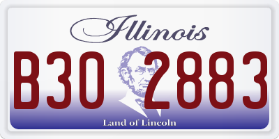 IL license plate B302883