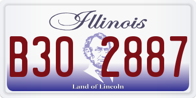 IL license plate B302887