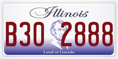 IL license plate B302888