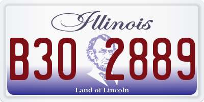 IL license plate B302889