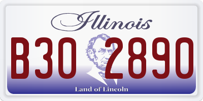 IL license plate B302890